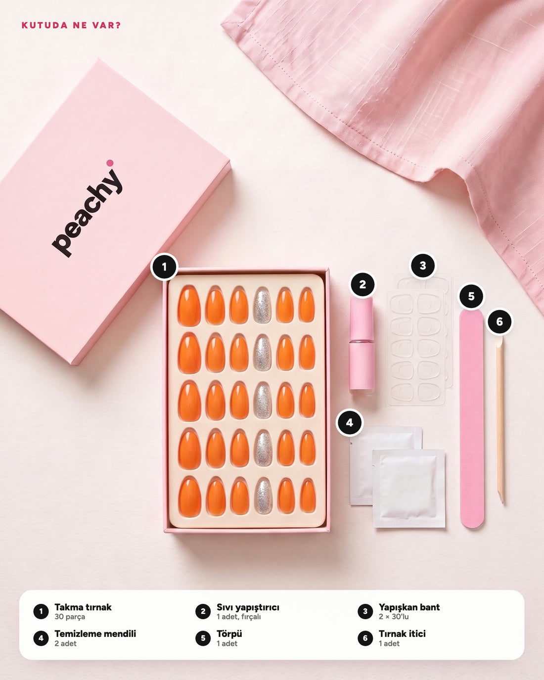 Orange · Oval · Kısa · kutu içeriği · temsili görsel (AI)